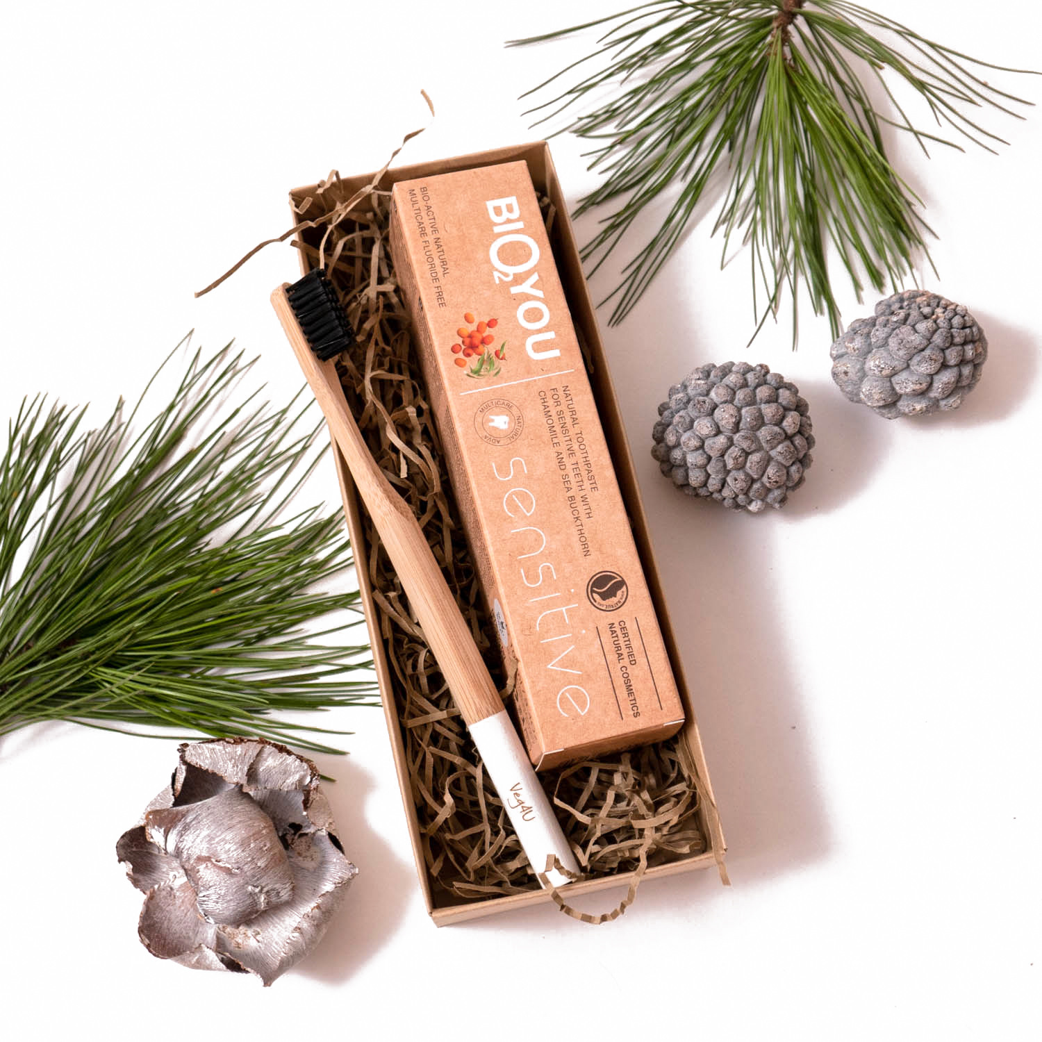 Dantų pastos ir bambukinio dantų šepetėlio rinkinys Dantų pastos ir bambukinio dantų šepetėlio rinkinys